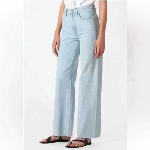 NWT SLVRLAKE Grace Twisted Seam Wide Leg Jeans size 30 - Picture 12 of 14